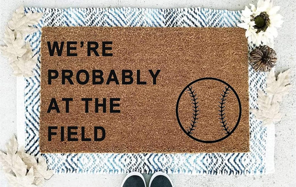 baseball door mat